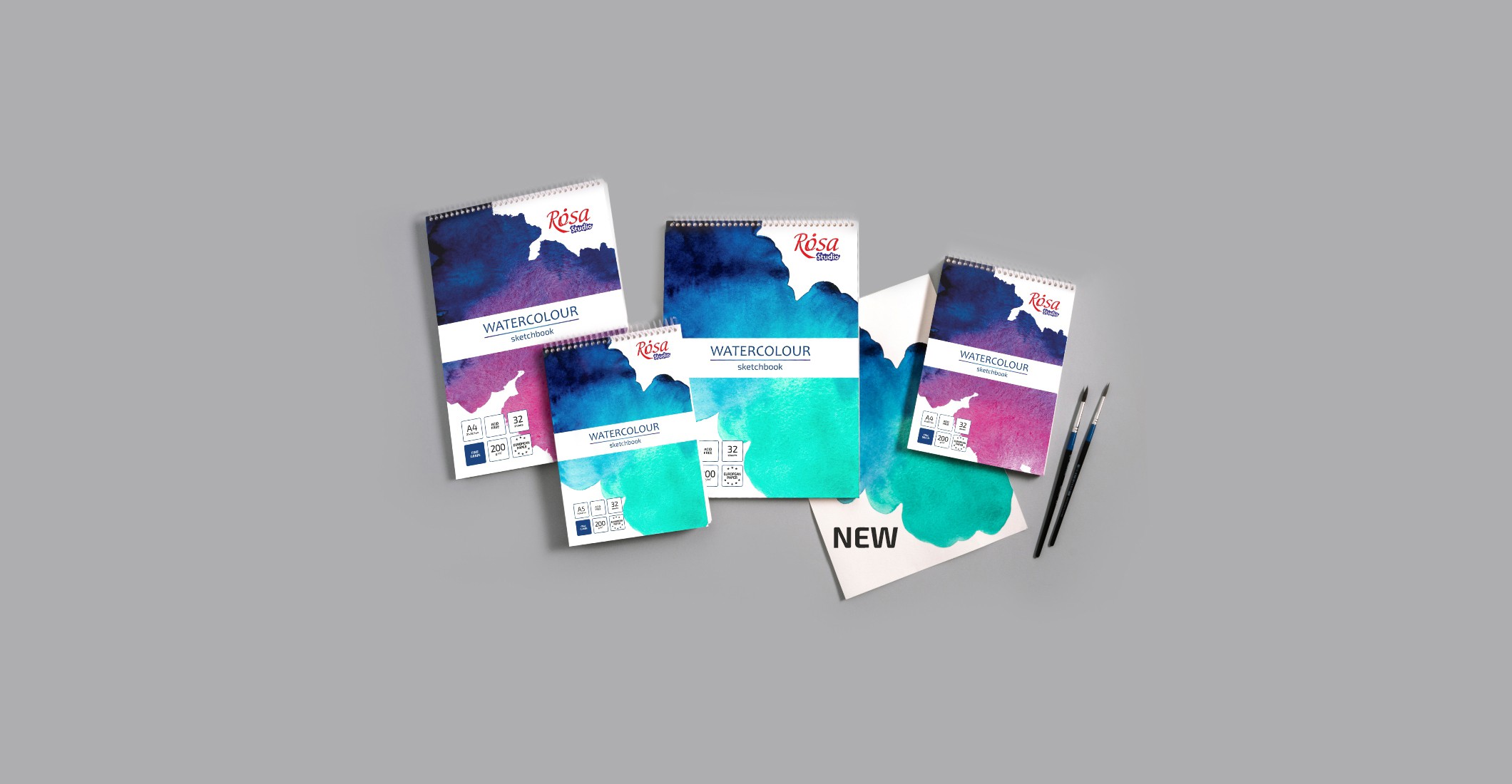 ROSA Studio Spiral-Bound Watercolour Sketchbook